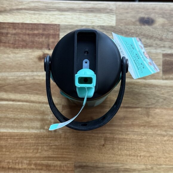 NWT Dude Perfect 24oz Water Bottle Teal w Handle & Leakproof Lid Missing Charms - Picture 7 of 12